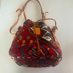VINTAGE MATT CAMRON KILIM BUCKET BAG PURSE